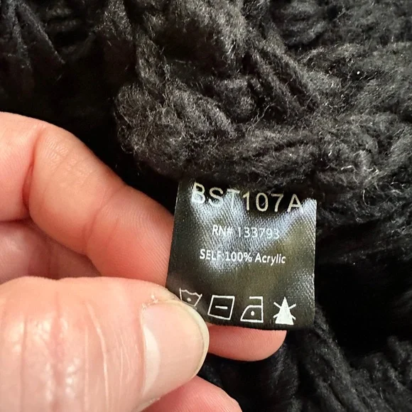 NWOT POL Chunky Knit Boxy Black Short-Sleeved Sweater - POL S fits up to 1-2X - Picture 8 of 9